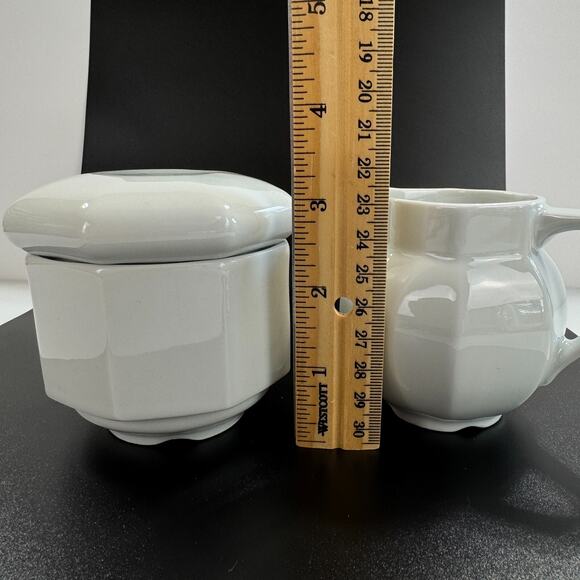 Vintage Bareuther Cream and Sugar Set White Bavaria Germany - Picture 12 of 14